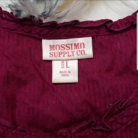 Mossimo Dark Raspberry Blouse Size L - Picture 7 of 8